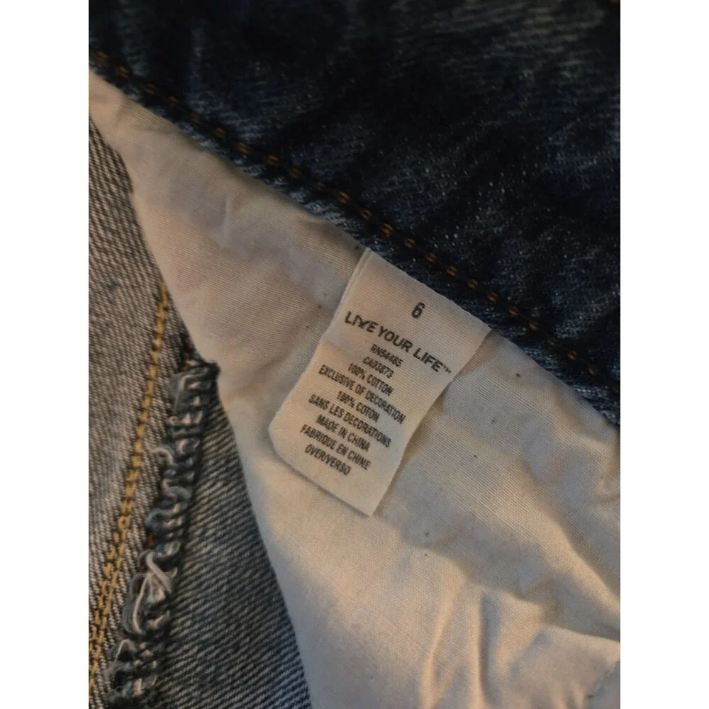 American Eagle Live Your Life Disressed Cut Off Denim Shorts 6
